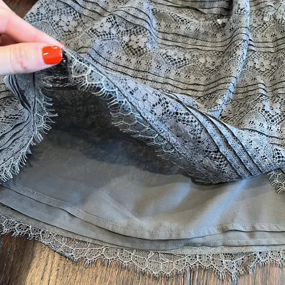 Joie Grey two layer lace top - Picture 9 of 9